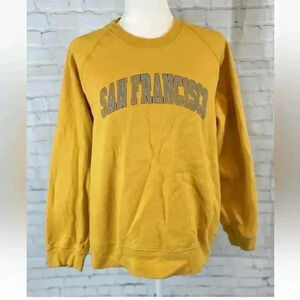Vintage San Francisco Crewneck Sweatshirt Yellow Jones & Mitchell Women’ size XL